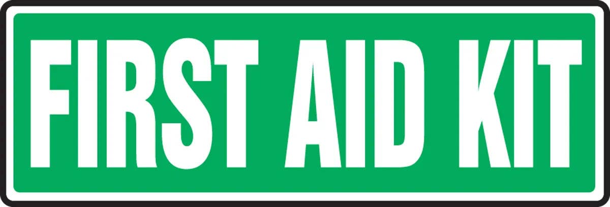 AccuformNMC MFSD554 First Aid Kit Sign, 4" H x 12" W