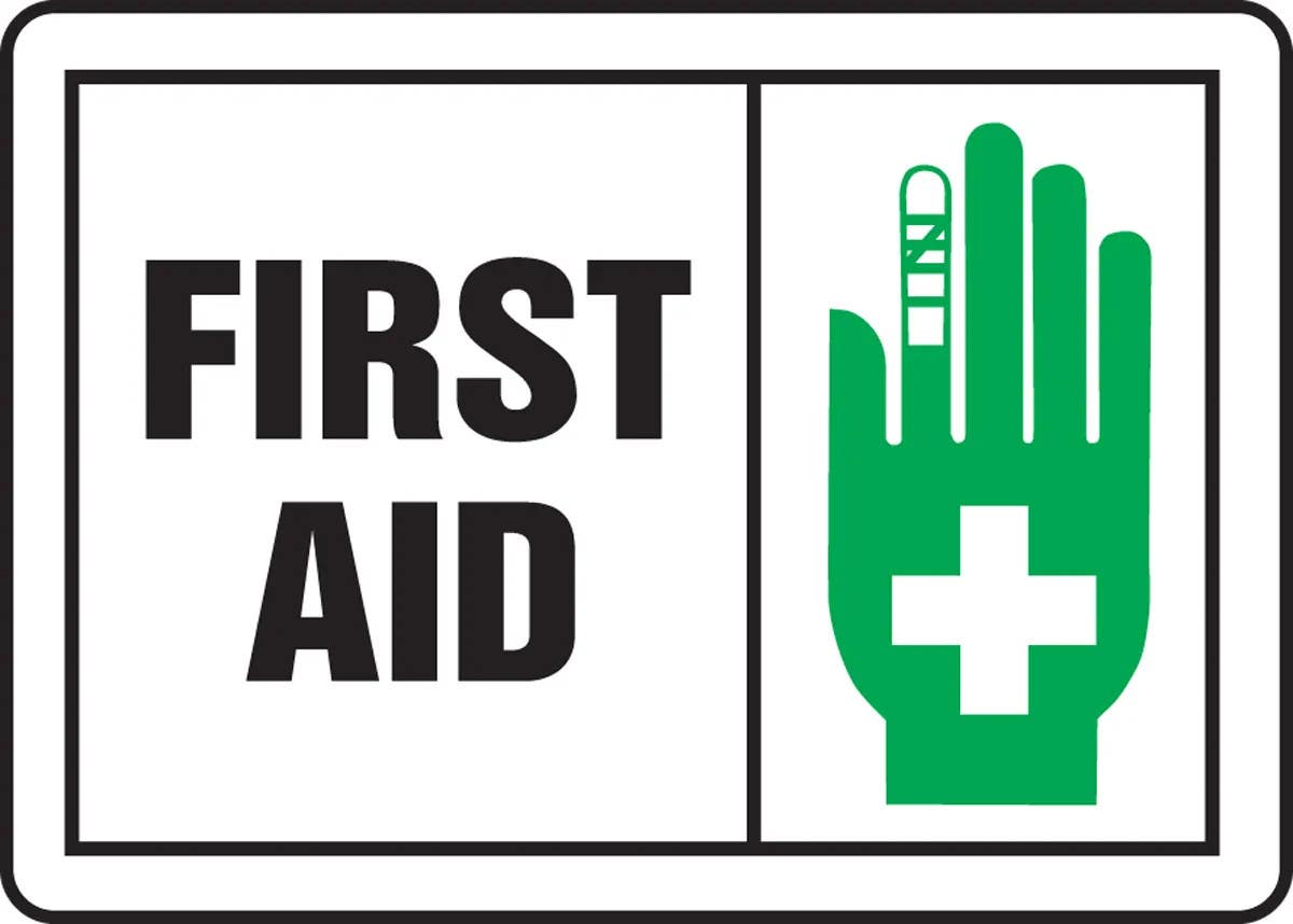 AccuformNMC MFSD5 Safety Sign, First Aid w/ Graphic