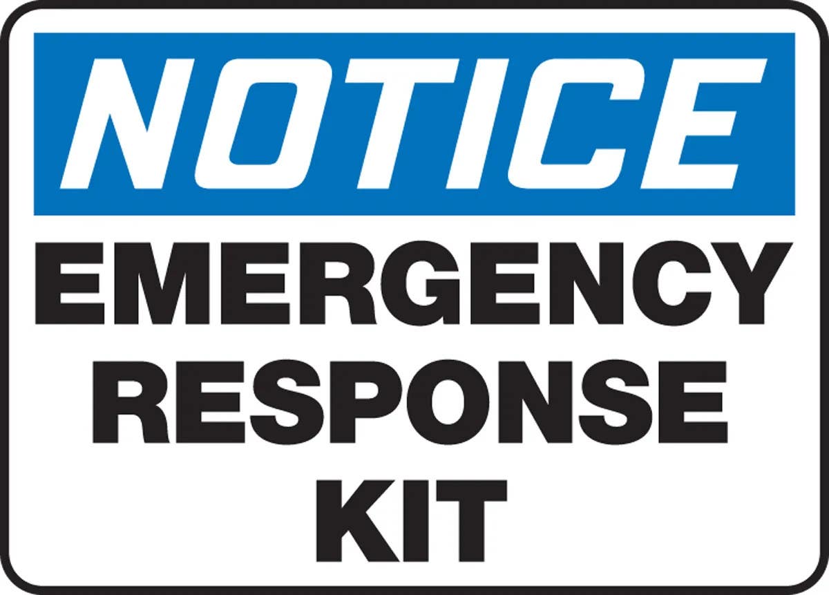 AccuformNMC MFSD8 OSHA Notice Safety Sign, Emergency Response Kit