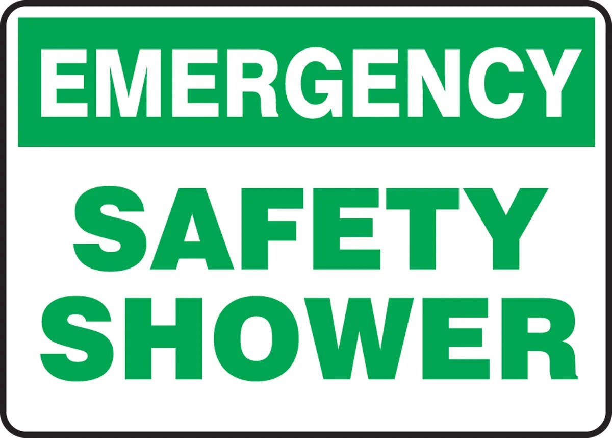 AccuformNMC MFSD9 Emergency Safety Sign, Safety Shower