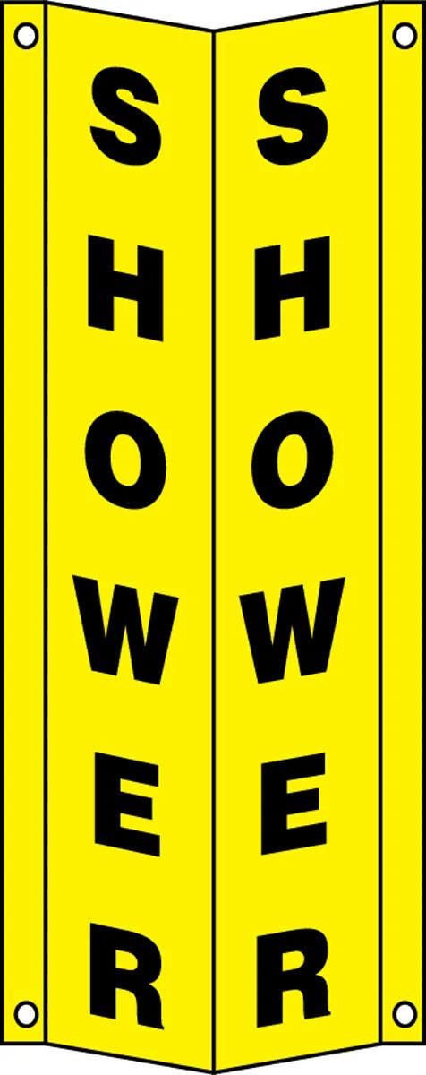 AccuformNMC MFSD962 Projection 3D Safety Sign, Shower, 36" H x 6" W Panel