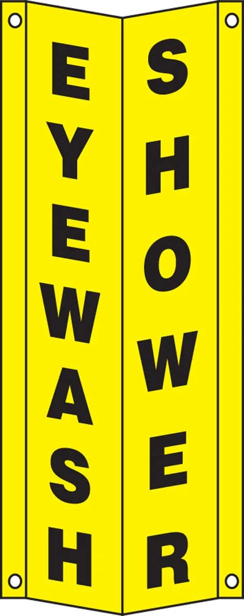 AccuformNMC MFSD964 Projection 3D Safety Sign, Eyewash, Shower, 36" H x 6" W Panel