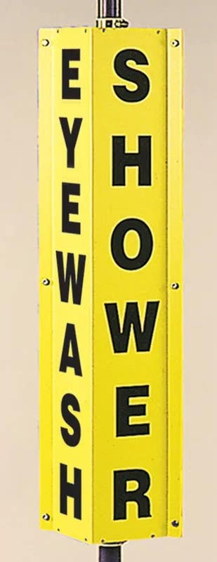 AccuformNMC MFSD968 360D Projection Safety Sign, Eyewash, Shower, 36" H x 6" W Panel