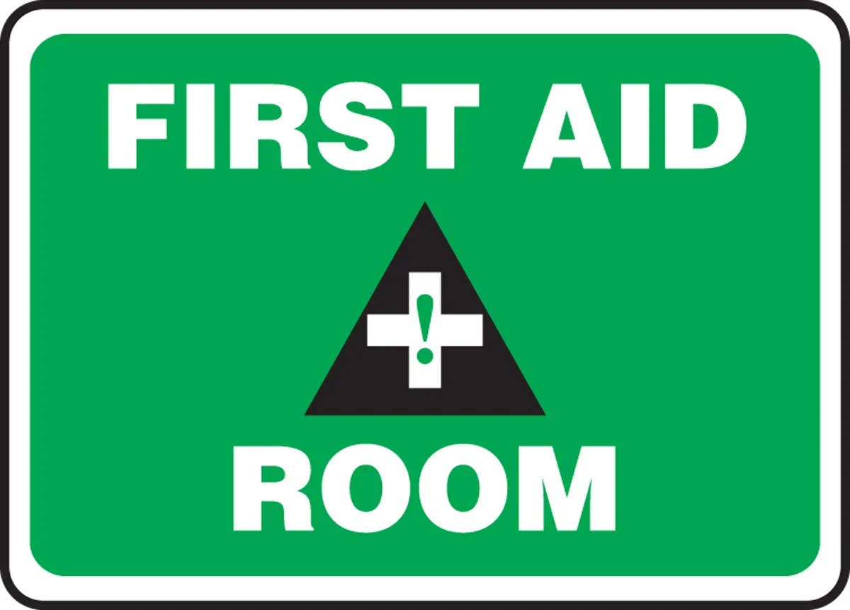 AccuformNMC MFSD97 Safety Sign, First Aid Room