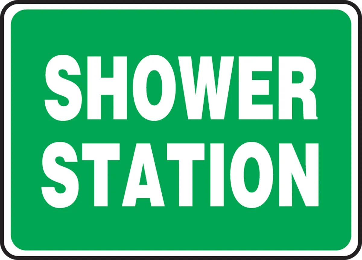 AccuformNMC MFSD99 Safety Sign, Shower Station