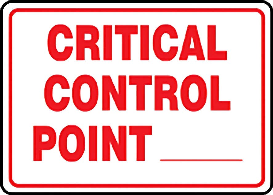 AccuformNMC MFSY5 Food Safety Sign, Critical Control Point__