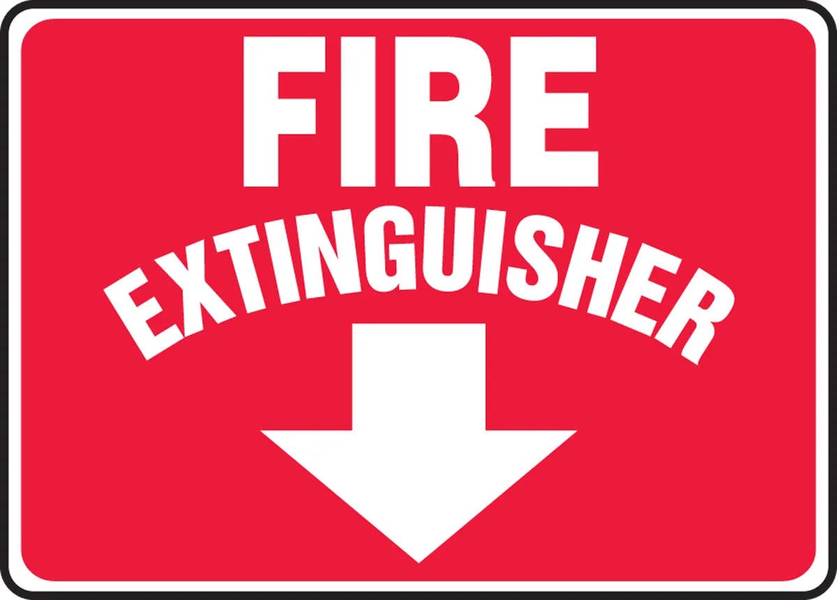 AccuformNMC MFXG Safety Sign, Fire Extinguisher