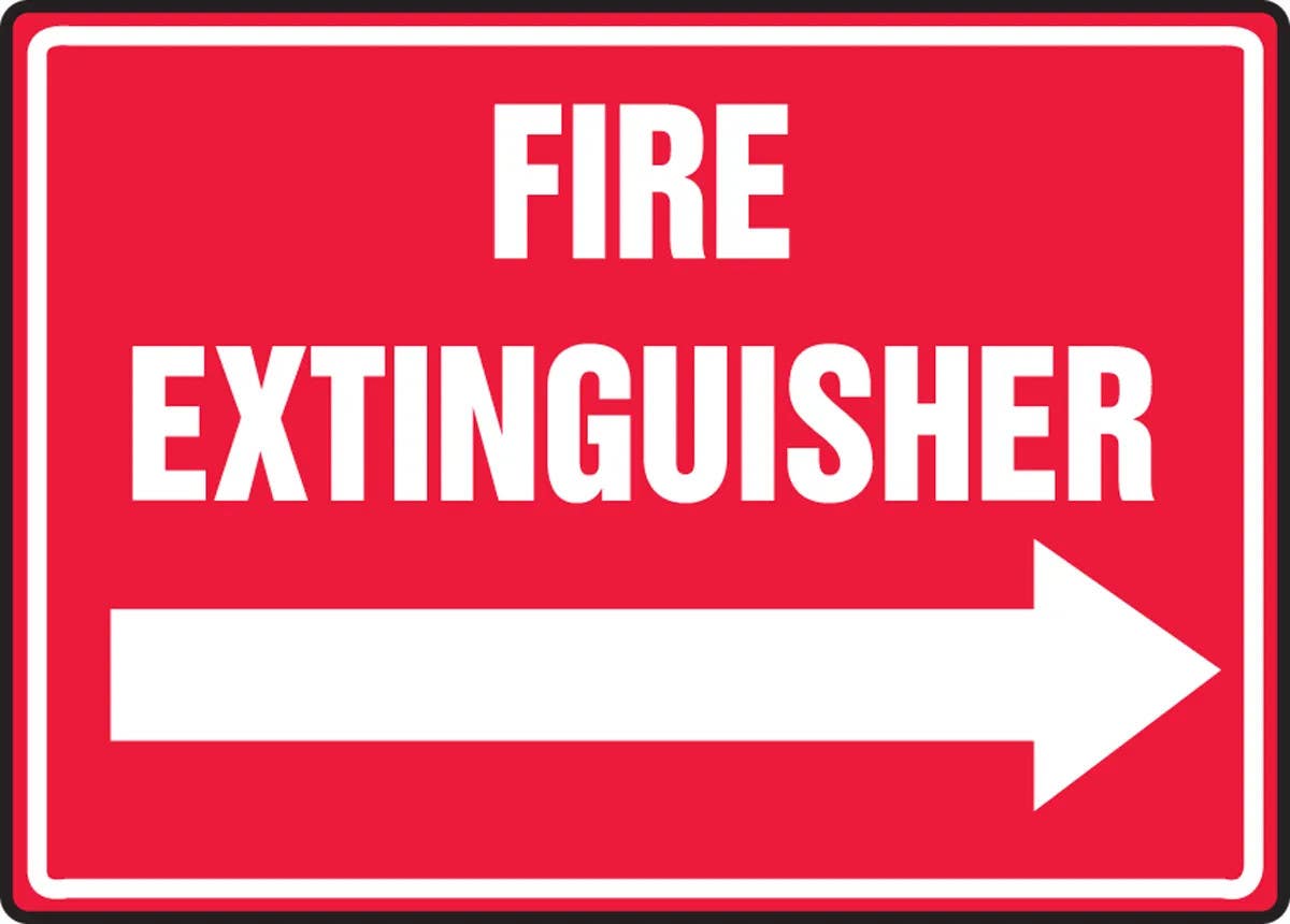 AccuformNMC MFXG4 Safety Sign, Fire Extinguisher