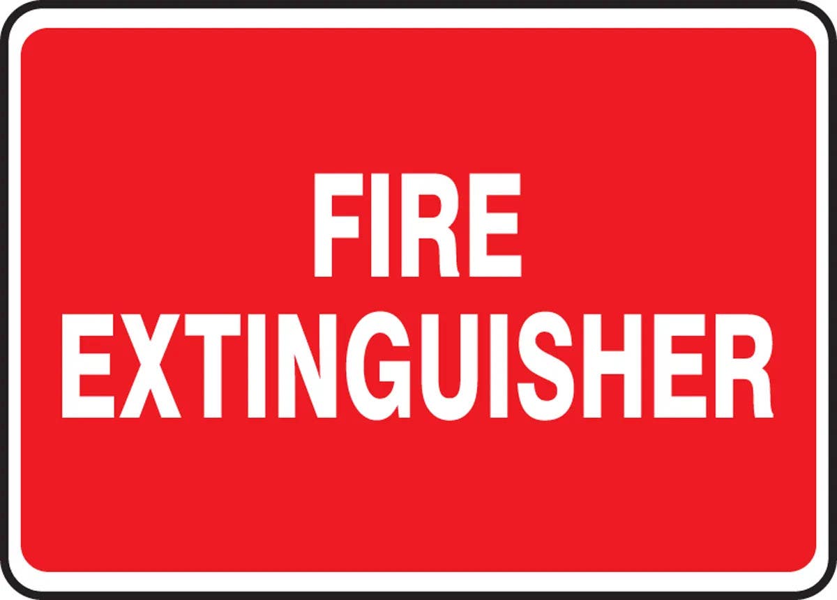 AccuformNMC MFXG47 Safety Sign, Fire Extinguisher