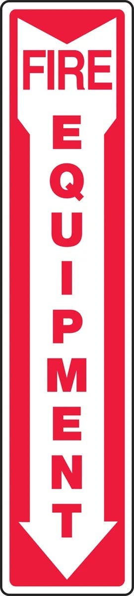 AccuformNMC MFXG534 Fire Safety Sign, Fire Equipment, 18" H x 4" W