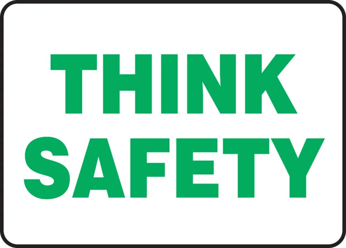 AccuformNMC MGNF50 Safety Sign, Think Safety