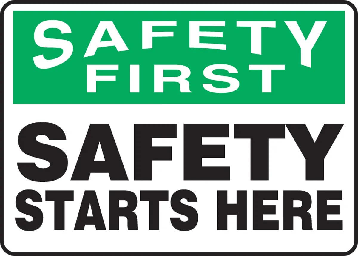 AccuformNMC MGNF952 OSHA Safety First Safety Sign, Safety Starts Here, 10" H x 14" W