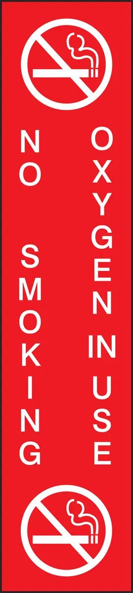 AccuformNMC MGS131 Safety Sign, No Smoking, Oxygen In Use, Magnetic Vinyl, 9" H x 2" W
