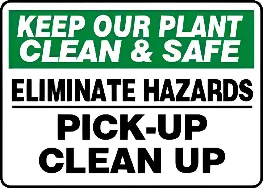 AccuformNMC MHSK531 Safety Sign, Keep Our Planet Clean And Safe, Eliminate Hazards, Pick-Up, Clean Up, 10" H x 14" W