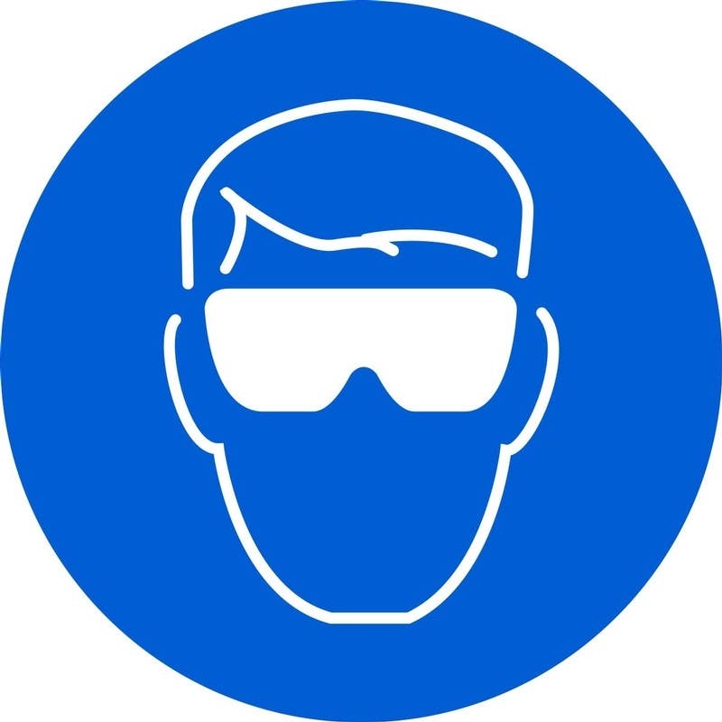 AccuformNMC MISO1 ISO Safety Sign, Wear Eye Protection (2003)