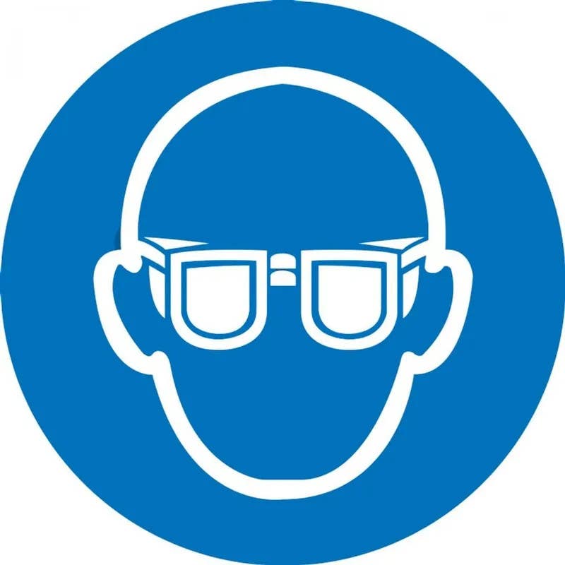 AccuformNMC MISO1 ISO Mandatory Safety Sign, Wear Eye Protection (2011)