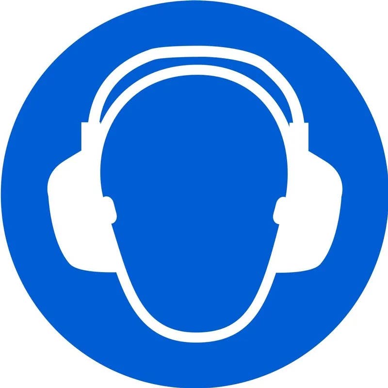 AccuformNMC MISO1 ISO Mandatory Safety Sign, Wear Ear Protection (2011)