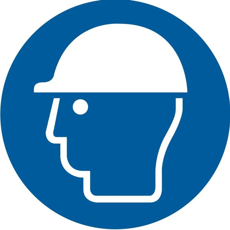 AccuformNMC MISO1 ISO Mandatory Safety Sign, Wear Head Protection (2011)