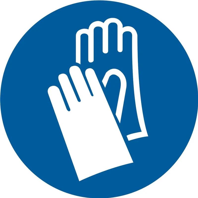 AccuformNMC MISO1 ISO Mandatory Safety Sign, Wear Protective Gloves (2011)