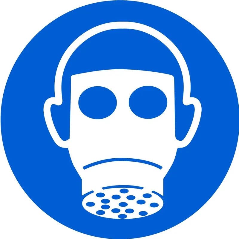 AccuformNMC MISO1 ISO Mandatory Safety Sign, Wear Respiratory Protection (2011)