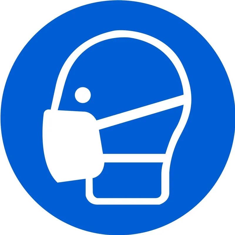 AccuformNMC MISO1 ISO Mandatory Safety Sign, Wear A Mask (2011)