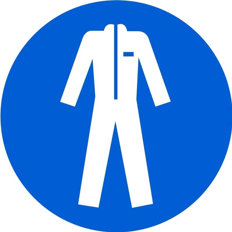 AccuformNMC MISO1 ISO Mandatory Safety Sign, Wear Protective Clothing (2011)