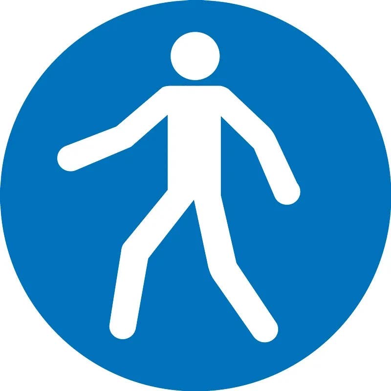 AccuformNMC MISO1 ISO Mandatory Safety Sign, Use This Walkway (2011)