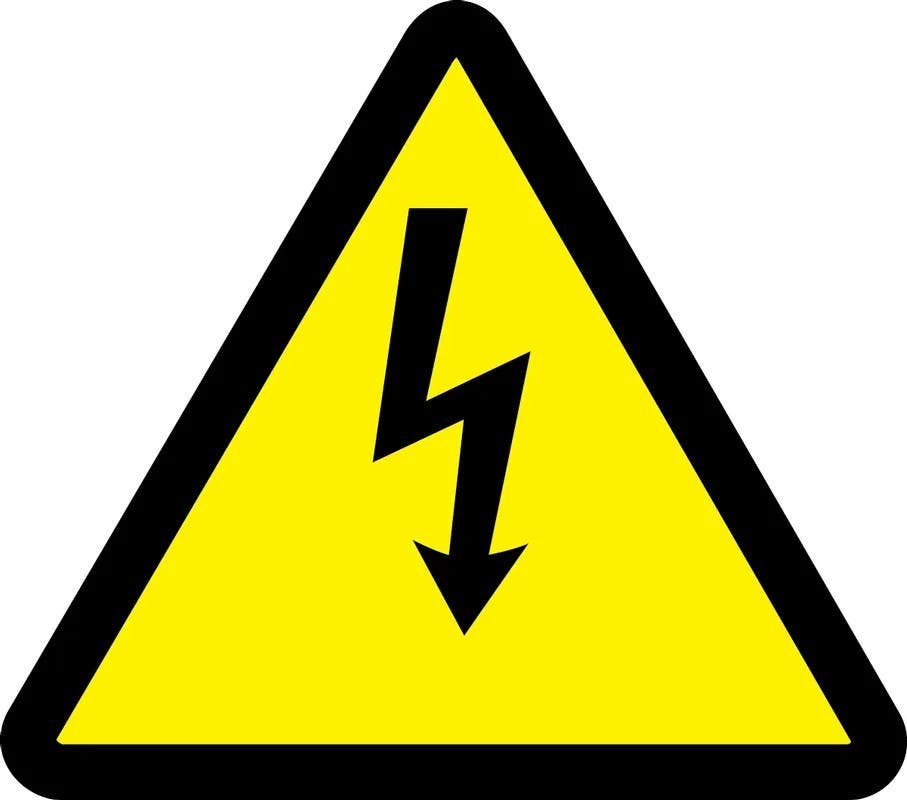 AccuformNMC MISO ISO Warning Safety Sign, Electric Voltage Hazard (2011)