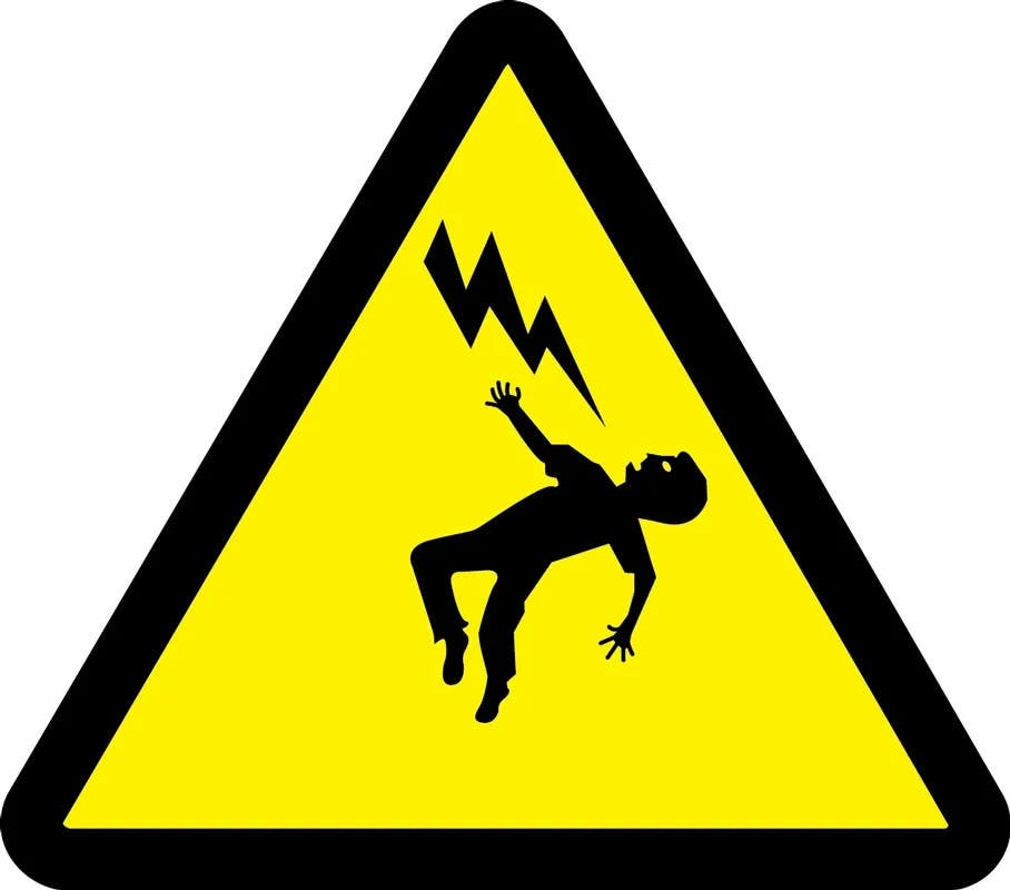 AccuformNMC MISO ISO Safety Sign, Voltage Discharge Hazard, 2003/2011