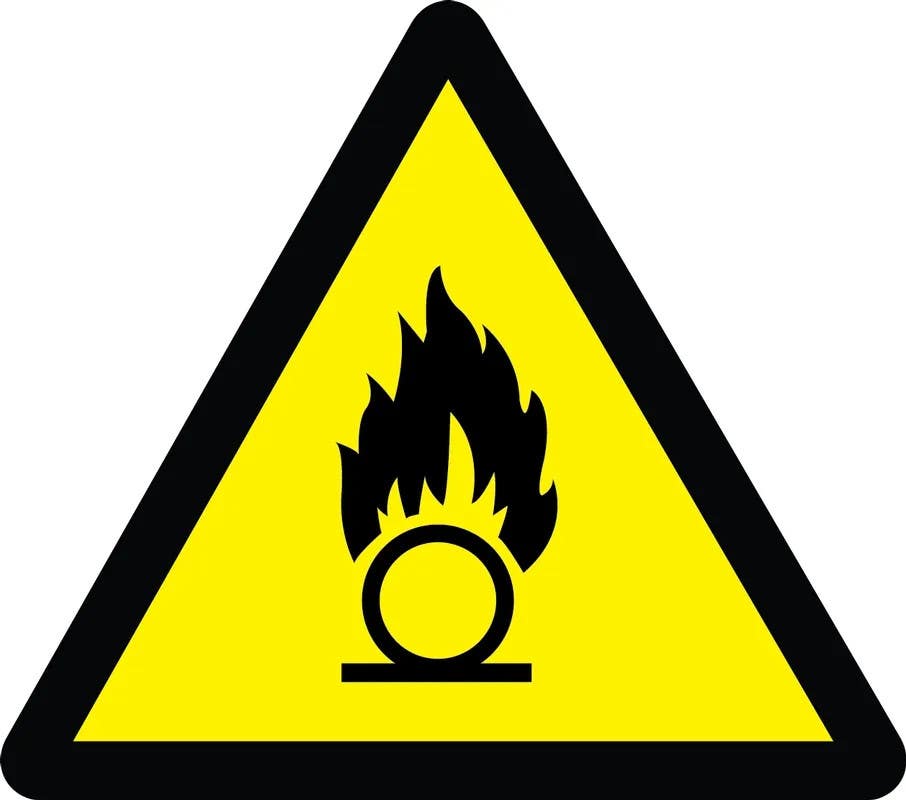 AccuformNMC MISO ISO Warning Safety Sign, Oxidizing Substance (2011)