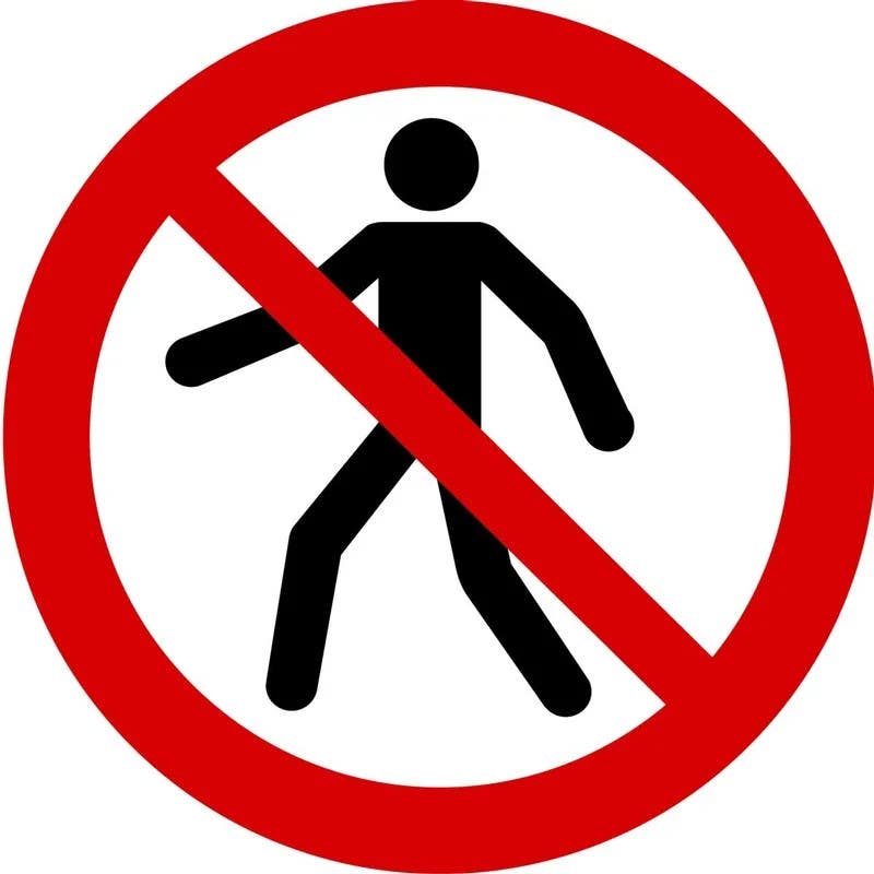 AccuformNMC MISO5 ISO Prohibition Safety Sign, No Thoroughfare (2011)