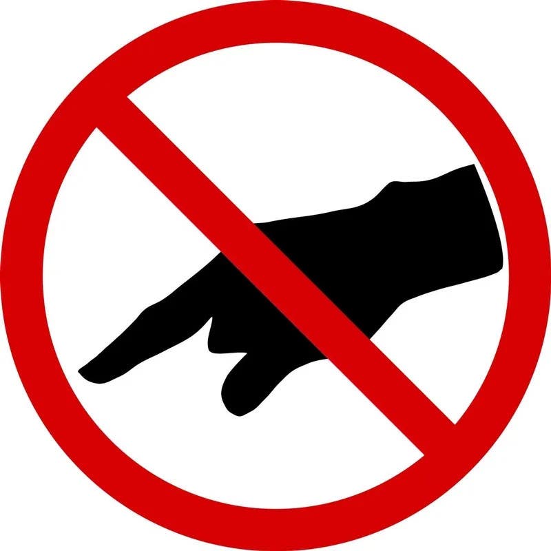 AccuformNMC MISO5 ISO Prohibition Safety Sign, Do Not Touch (2003/2011)