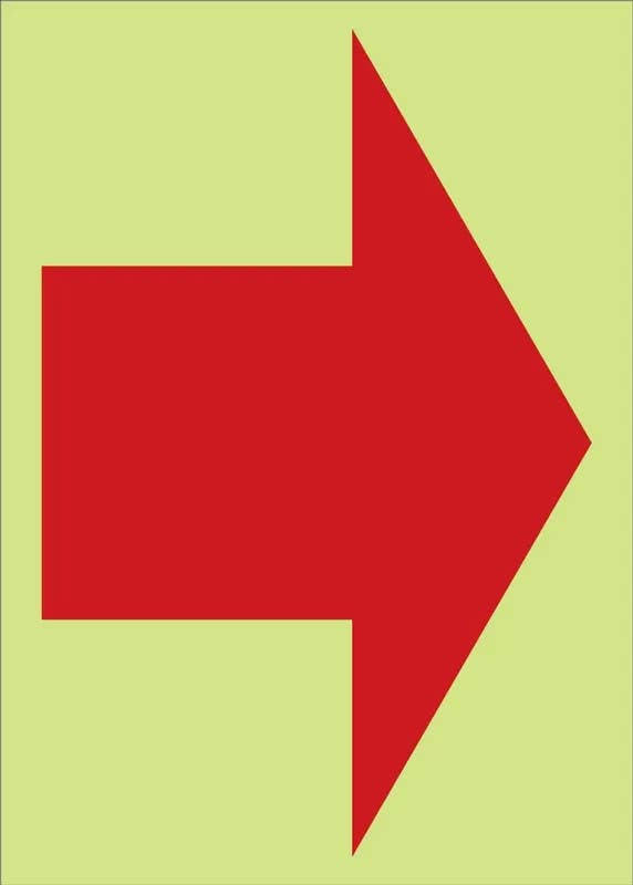 AccuformNMC MLAD501 Lumi-Glow, Safety Sign, Arrow, 7" H x 5" W