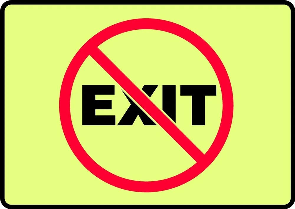 AccuformNMC MLAD504 Safety Sign, No Exit