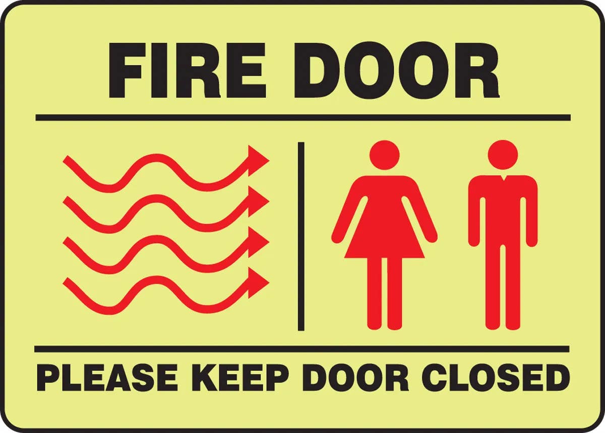 AccuformNMC MLEX52 Fire Safety Sign, Fire Door, Please Keep Door Closed