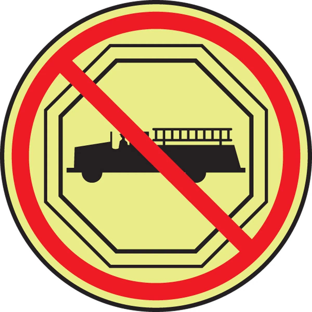 AccuformNMC MLEX541 Glow-In-The-Dark Safety Sign, No Firefighting, 8" x 8"