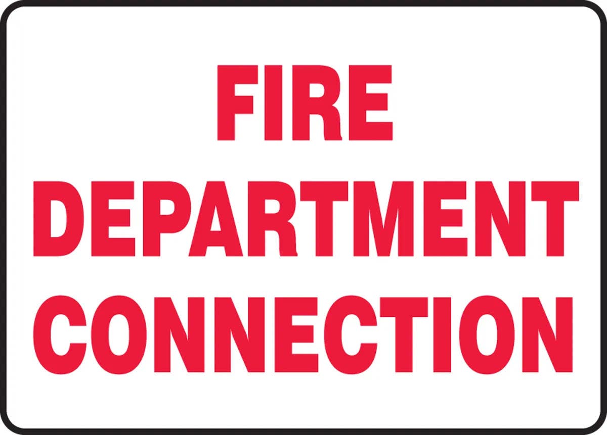 AccuformNMC MLFX90 Glow-In-The-Dark Safety Sign,  Fire Department Connection