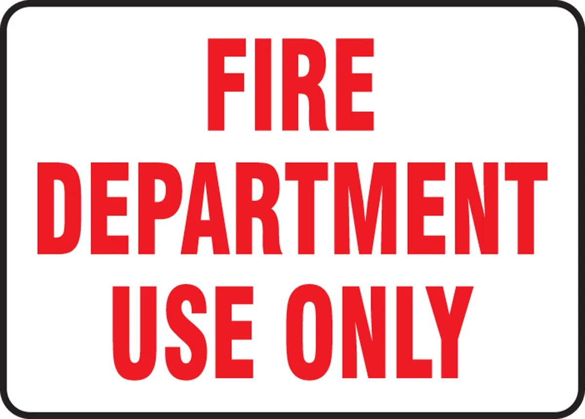 AccuformNMC MLFX91 Glow Fire Safety Sign, Fire Department Use Only