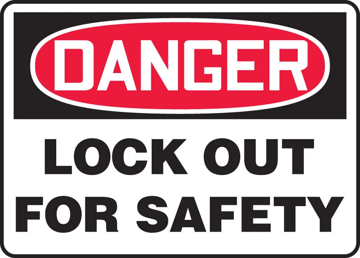 AccuformNMC MLKT10 OSHA Danger Safety Sign, Lock Out For Safety