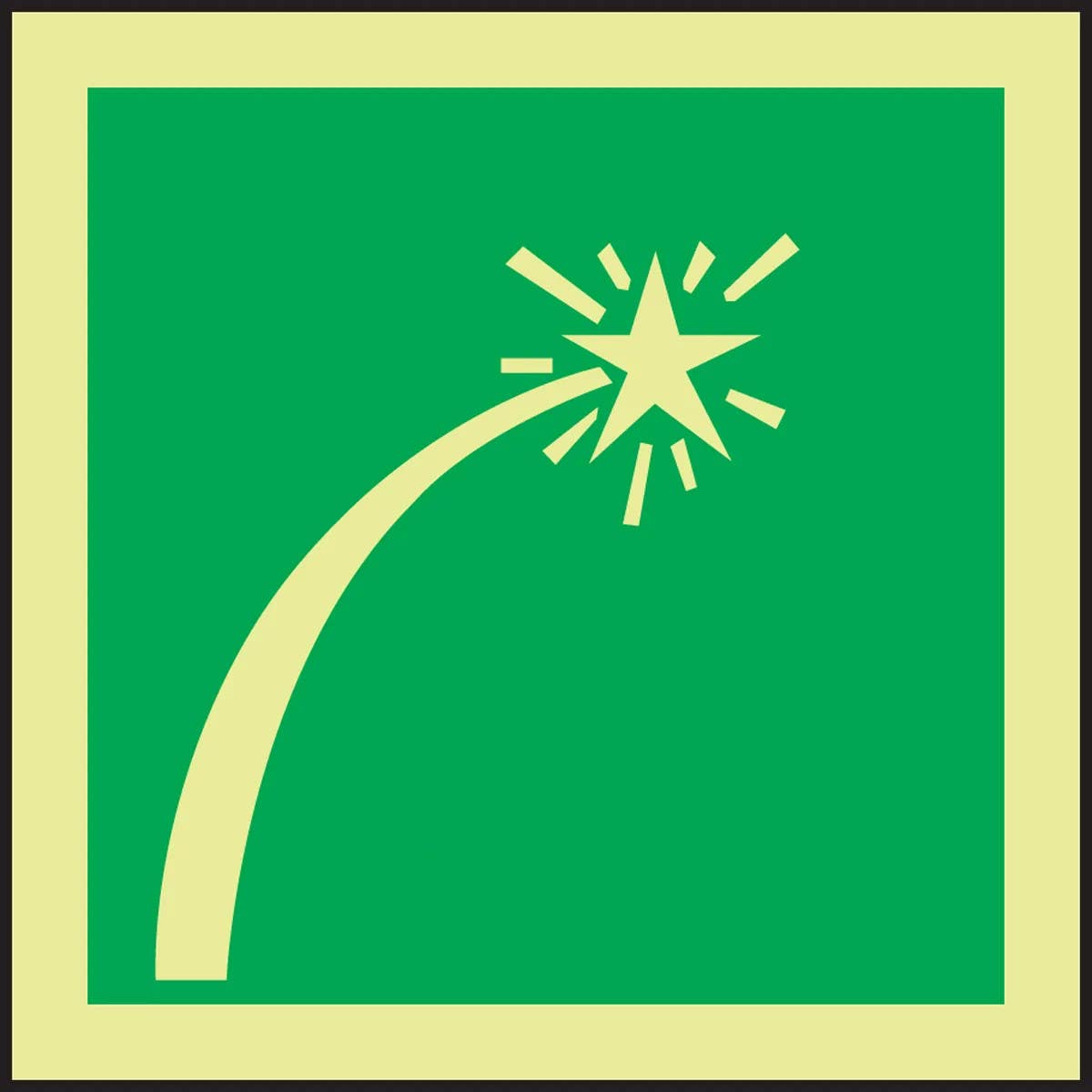 AccuformNMC MLMR132 IMO Evacuation & First Aid Sign, Survival Craft Distress Signal, 6" x 6"