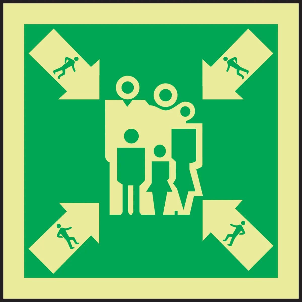 AccuformNMC MLMR138 IMO - Evacuation & First Aid, 6" x 6"