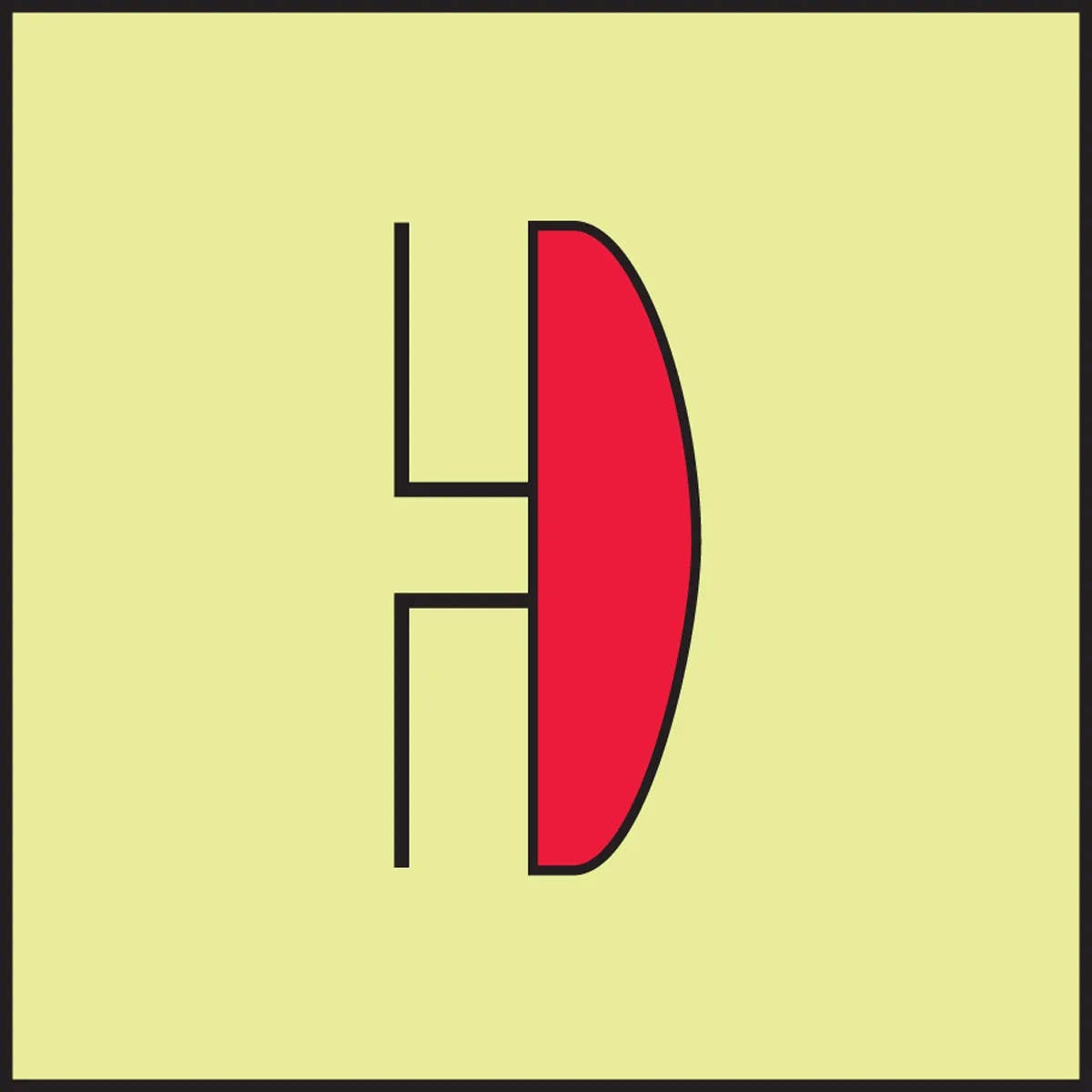 AccuformNMC MLMR907 IMO - Fire Control Equipment, 6" x 6"