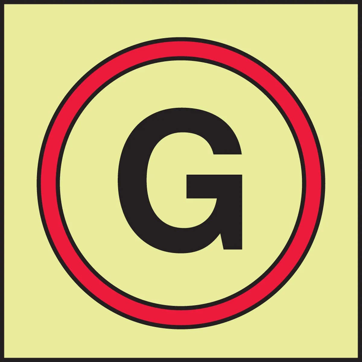 AccuformNMC MLMR945 IMO - Fire Control Equipment, 6" x 6"