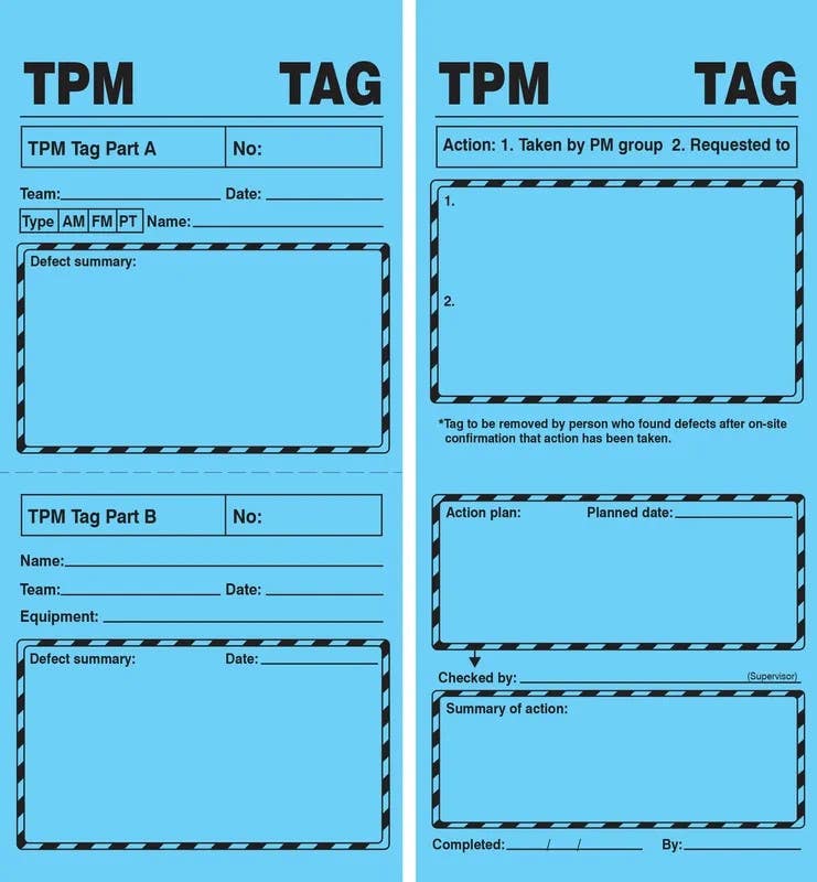 AccuformNMC MMT109CPP TPM Blue Tag, PF-Cardstock, 8-1/2" H x 3-7/8" W, 25/Pk
