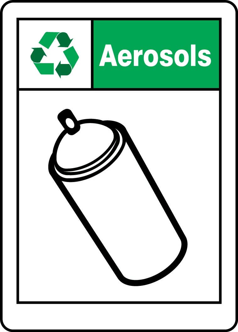 AccuformNMC MPLR5 Safety Sign, Aerosols