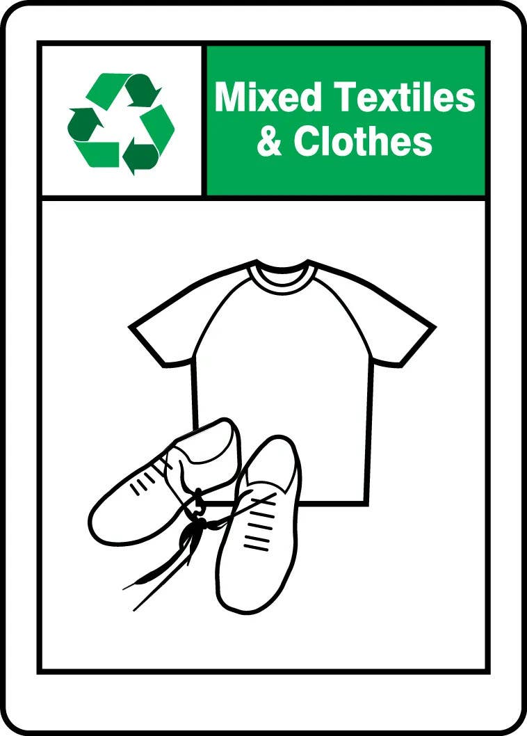 AccuformNMC MPLR6 Safety Sign, Mixed Textiles And Clothes