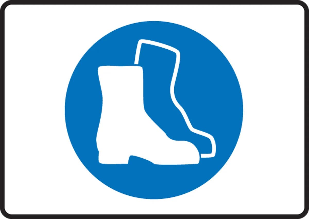 AccuformNMC MPPE5 Safety Sign, Foot Protection