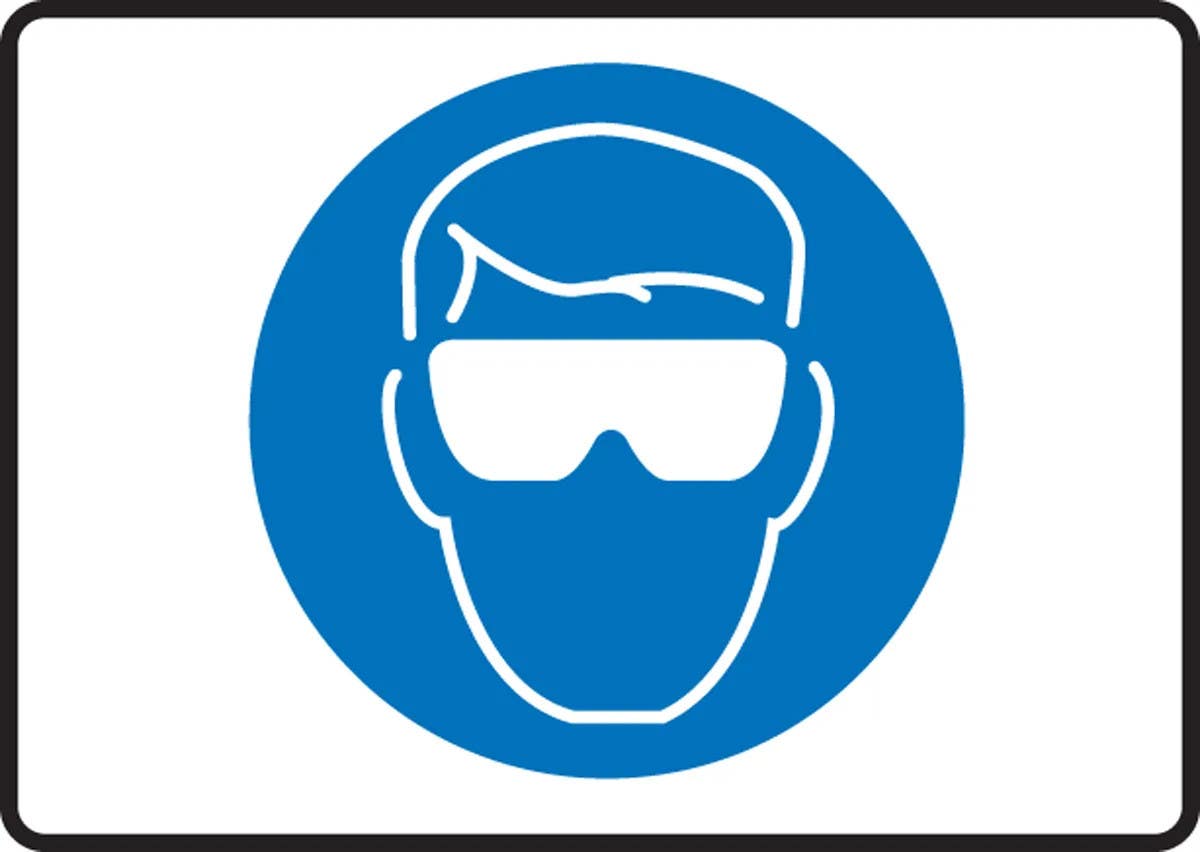 AccuformNMC MPPE5 Safety Sign, Eye Protection