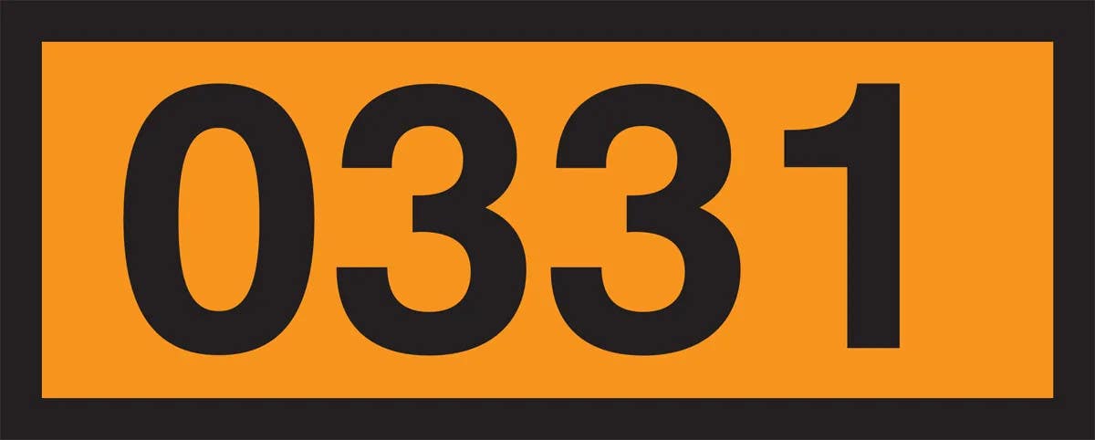 AccuformNMC MPR642 Orange 4-Digit Panel, 0331 (Explosives, Blasting, Type E), 6.3" H x 15.7" W, 10/Pk