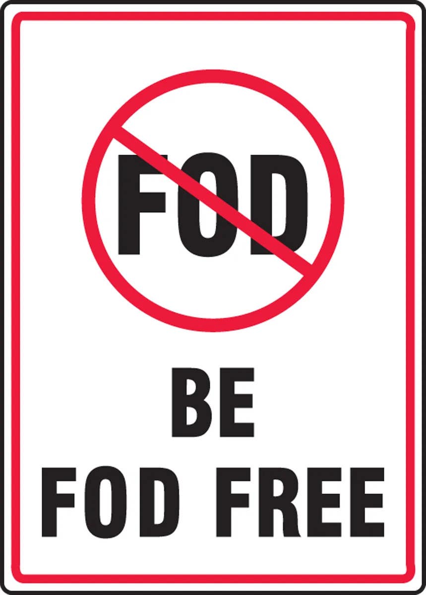 AccuformNMC MQTL504 Safety Sign, Be Fod Free, 14" H x 10" W